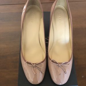 J Crew Evie Ballet Heel in Patent Leather NWOB